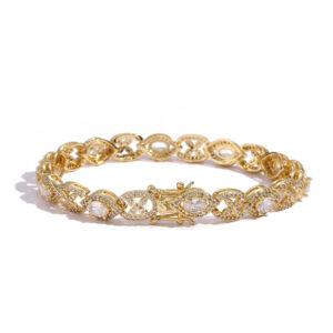 Hip Hop Copper Inlaid Zircon Tennis Chain 8mm Bracelet