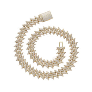 Hip Hop Cuban Chain 18mm Chain Thorn Short Thorn Zircon Necklace