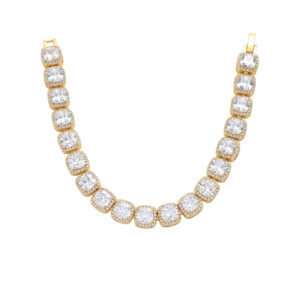 Hip Hop Cuban Chain Copper Inlaid Zircon 10mm Single Row Tennis Chain Bracelet