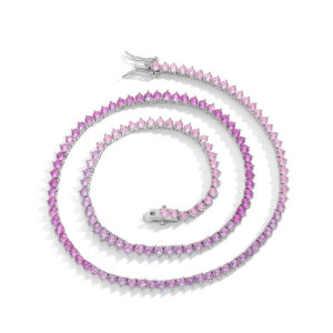 Hip Hop Copper Inlaid Zircon Tennis Chain 3mm4mm Single Row Necklace