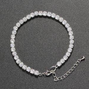 Copper Inlaid Zircon Bracelet 3mm 4mm 5mm Tennis Chain