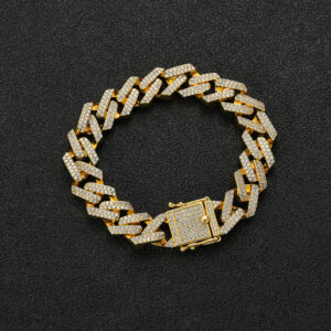 Hip Hop Cuban Chain Copper Inlaid Zircon 13mm Diamond Box Chain Tennis Chain Bracelet