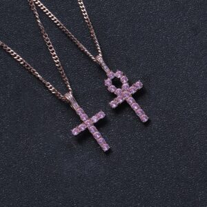 Hip hop pendant copper inlaid zircon cross