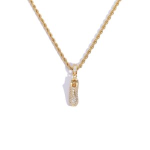 Hip hop pendant copper inlaid zircon sneaker shape