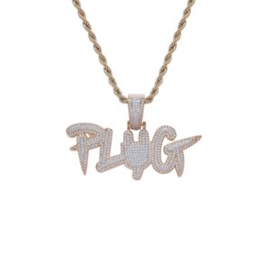 HIP HOP PENDANT COPPER INLAID ZIRCON PLUG CHARACTERS