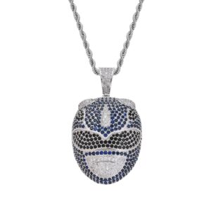 Hip hop pendant copper inlaid zirconium anime character shape