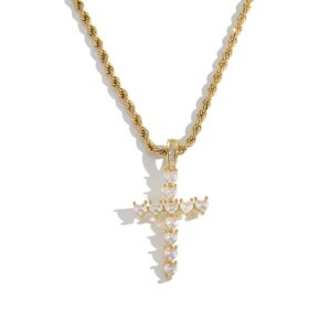 Hip hop pendant copper inlaid zircon love cross