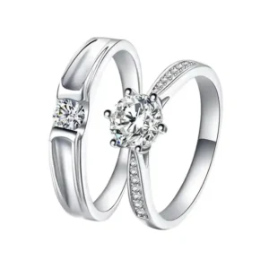 Couple's Moissanite ring