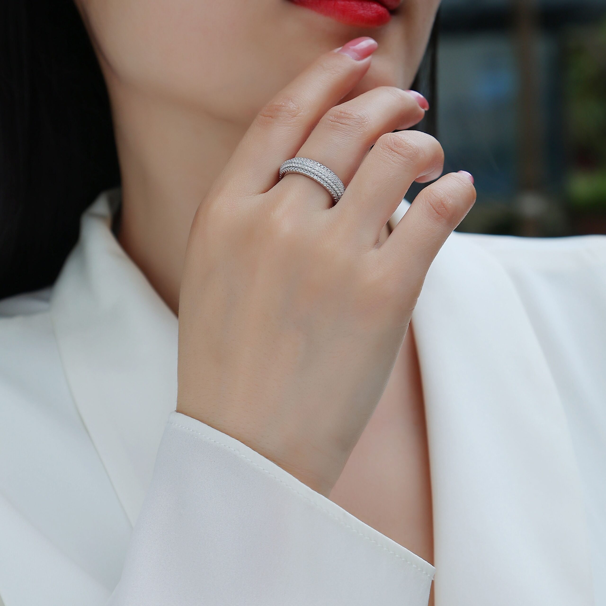 s925 Sterling Silver Designer Open Latest Fashion Women Wedding Rings - Image 6