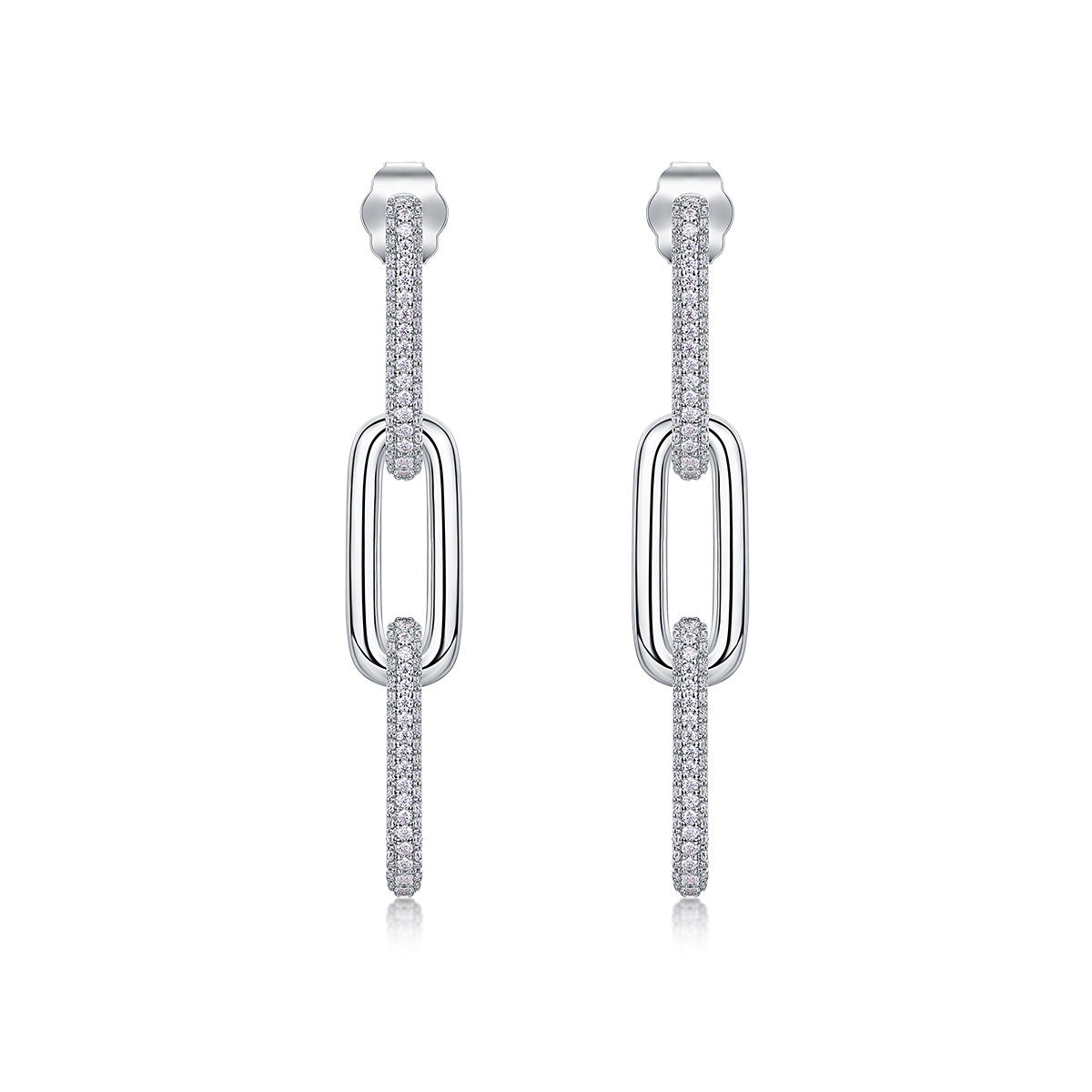 Moissanite S925 sterling silver earrings