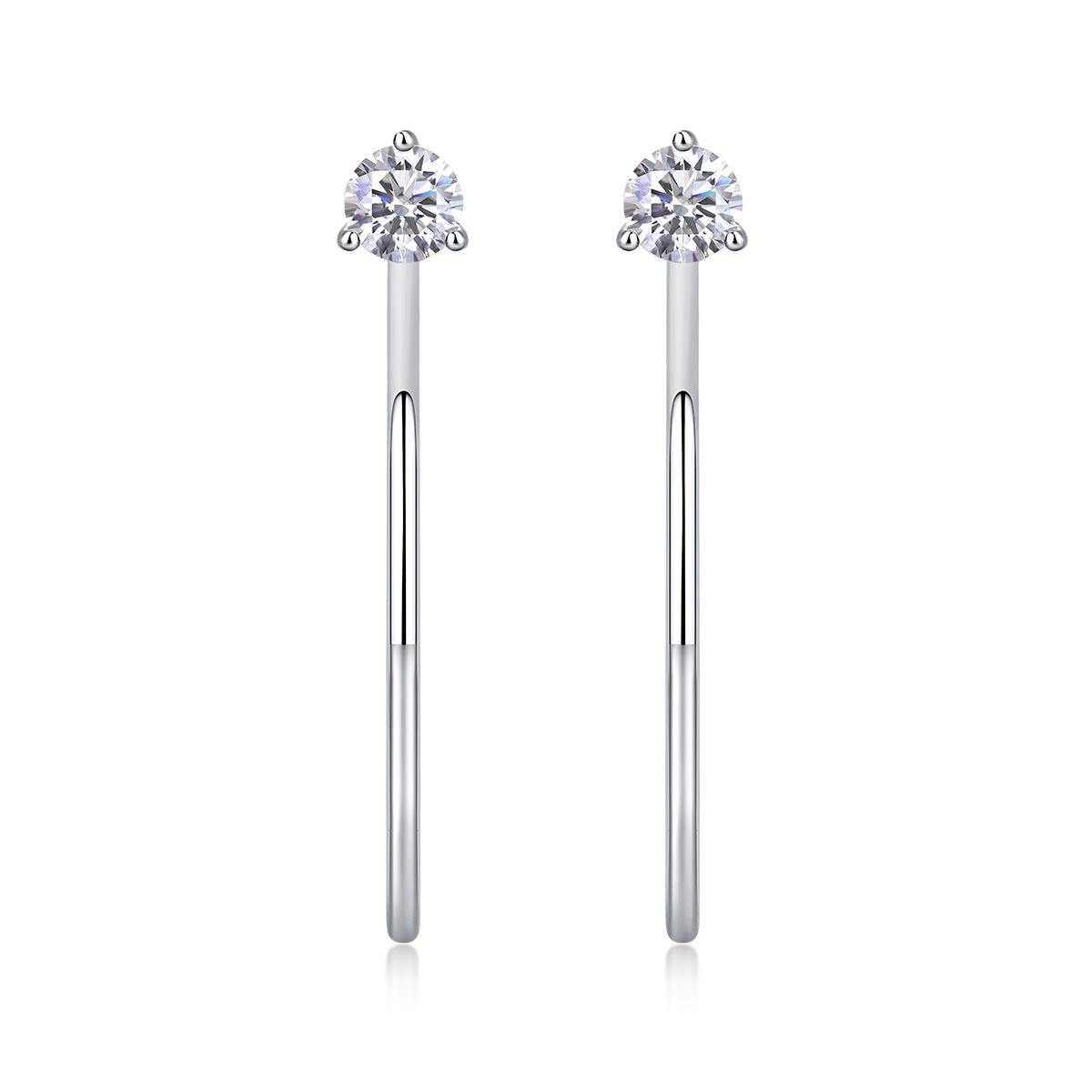 Moissanite S925 sterling silver earrings - Image 3