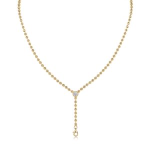 Moissanite Pendant Necklace - S925 Sterling Silver Gold-Plated