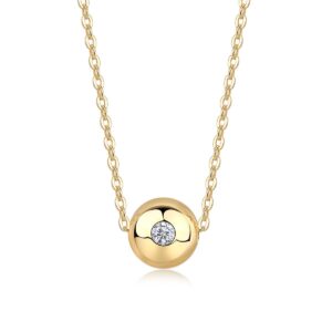 S925 Silver Moissanite Gold Ball Pendant Jewelry Factory Wholesale Plated with 18K gold