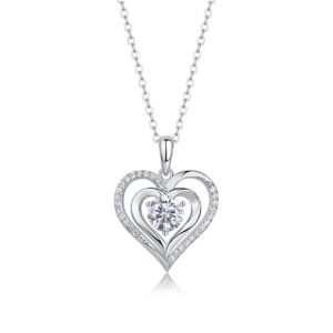 moissanite necklace women GRA certificate 925 silver real moissanite pendant necklace
