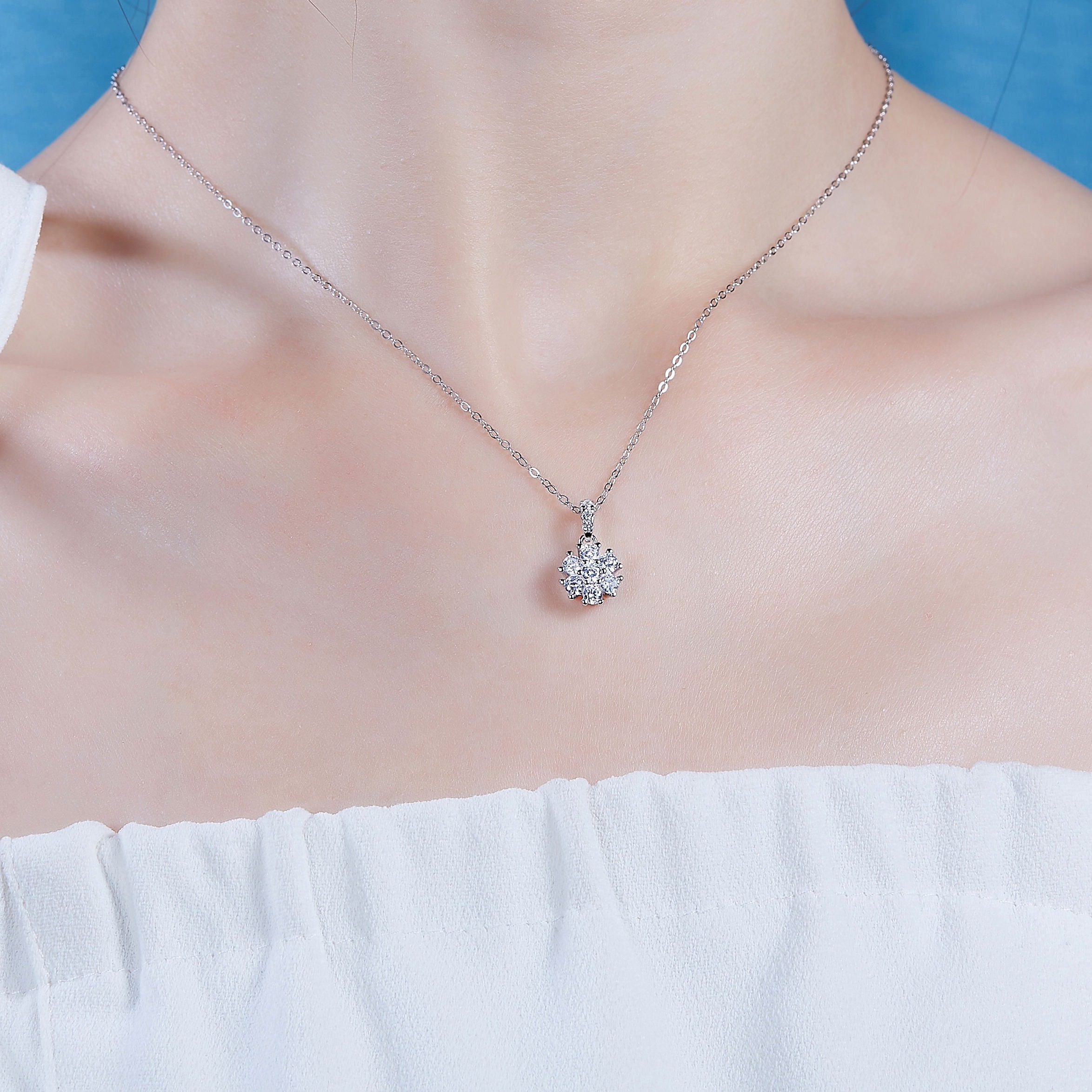 Pass diamond test moissanite stones jewelry necklace certificate silver moissanite pendant necklace - Image 4