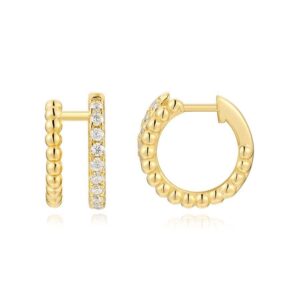 S925 sterling silver stud earrings 1.5mm moissanite beaded earrings