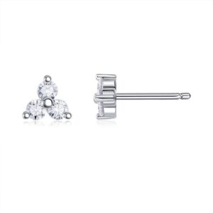 3mm D Color Moissanite S925 Sterling Silver Earrings