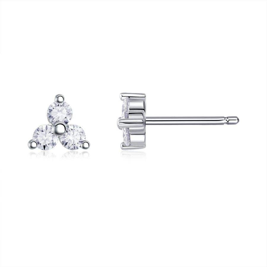 3mm D Color Moissanite S925 Sterling Silver Earrings