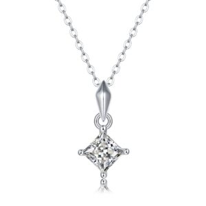 925 Sterling Silver Necklace with Sparkling Moissanite Diamonds