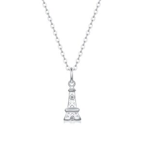 Moissanite Necklace 925 Sterling Silver Fine Plated VVS Moissanite Necklaces