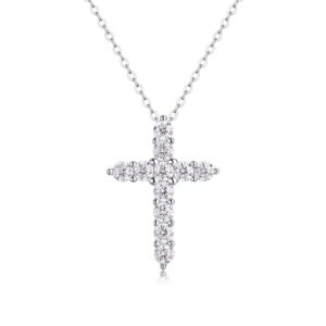 Moissanite Pendant Silver Jewelry Women Gift Party Sterling Stone Wedding Technology party cross