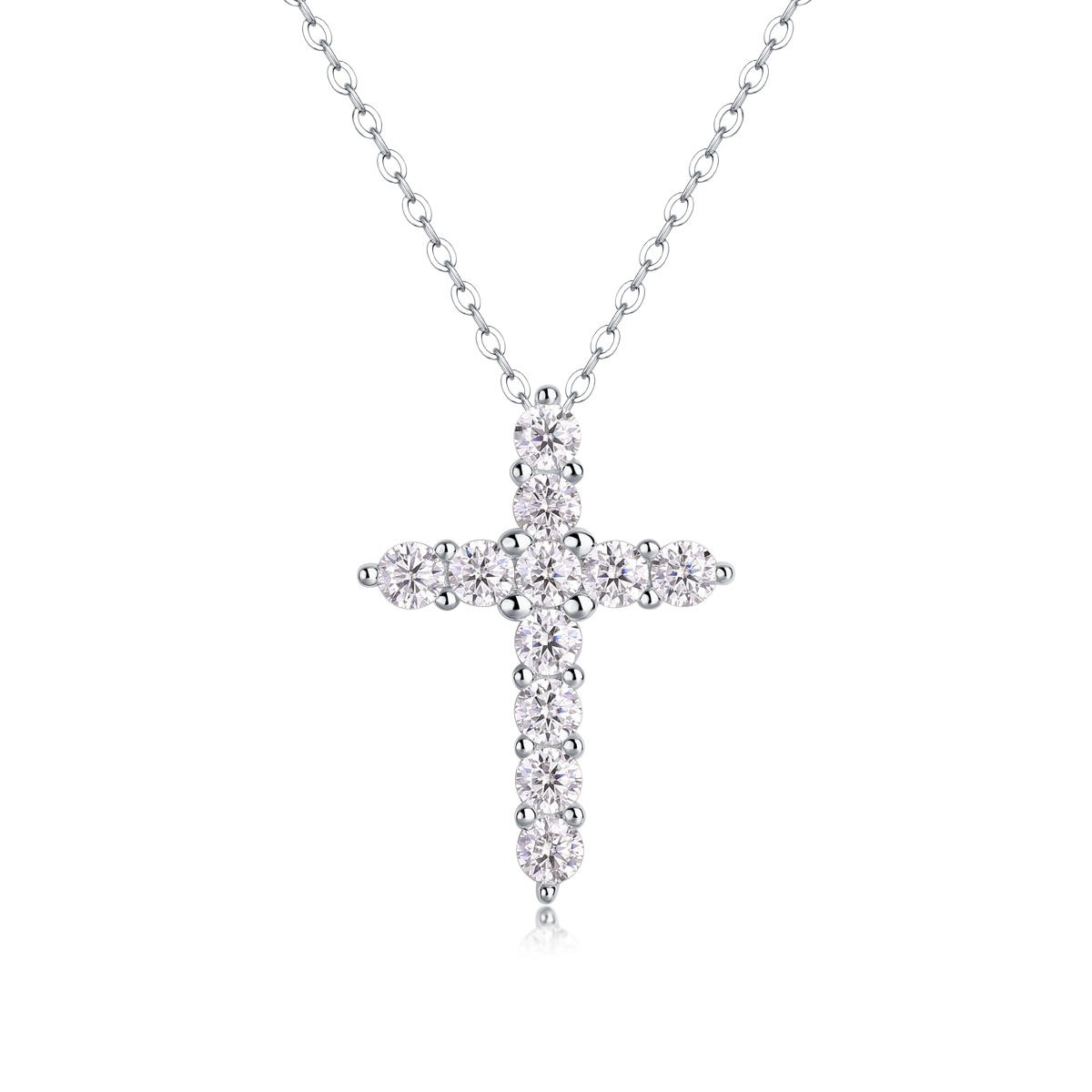 Moissanite Pendant Silver Jewelry Women Gift Party Sterling Stone Wedding Technology party cross