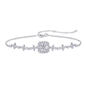 1 Carat Moissanite Tennis Necklace & Bracelet - 925 Silver, Lab Diamonds, GRA Certificate, Unisex