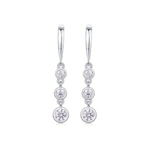 1CT Moissanite S925 sterling silver earrings