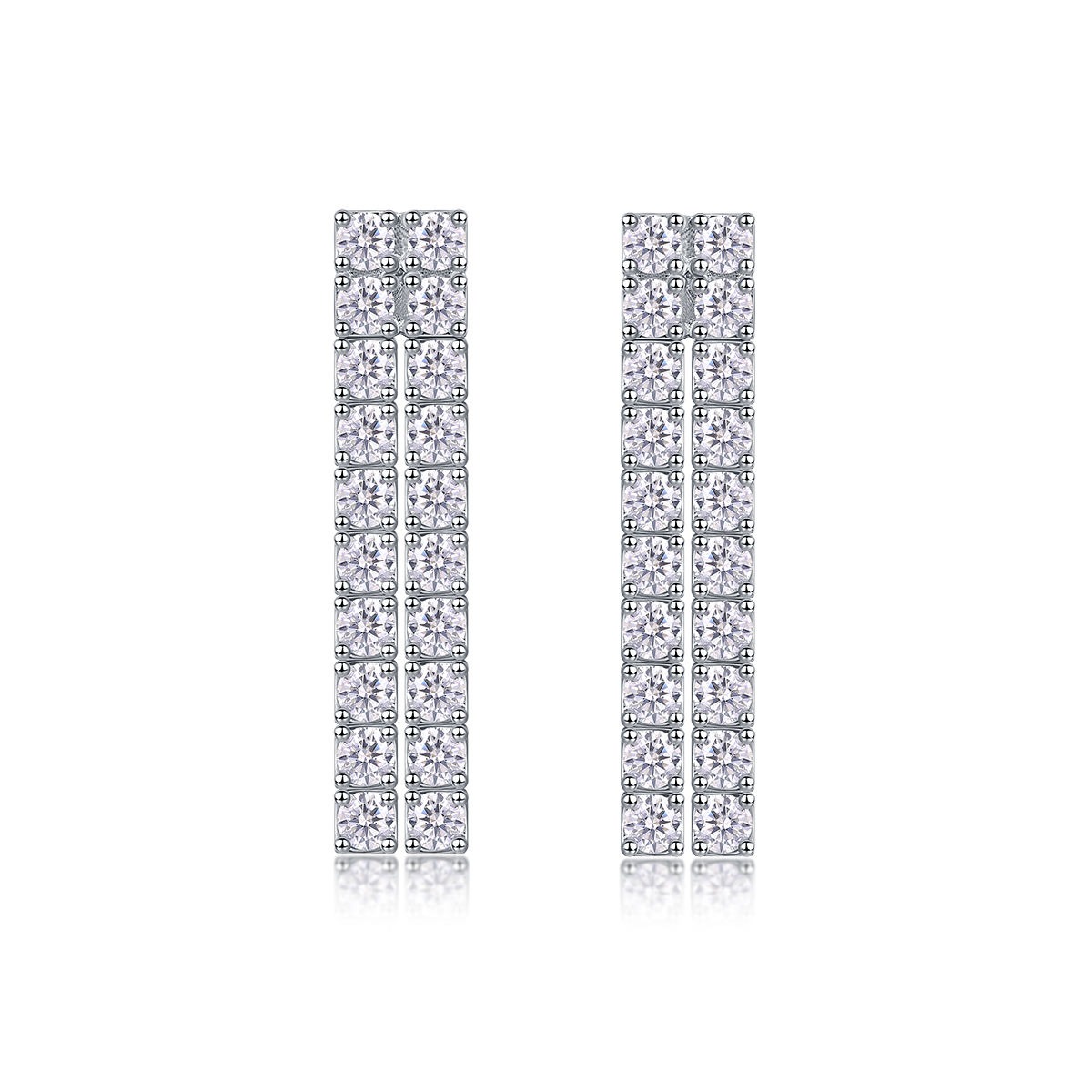 Moissanite S925 sterling silver earrings - Image 2