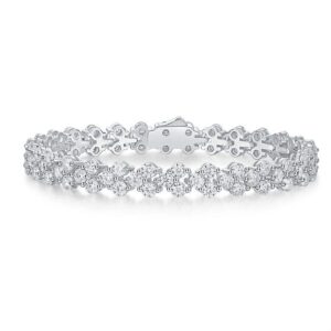 Moissanite Cuban Bracelet 925 Silver Cuban Chain for Men Women Ideal for Engagement Parties