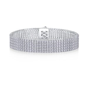 Pass Diamond Tester White Gold 925 Sterling Silver VVS Moissanite Diamond Link Bracelet