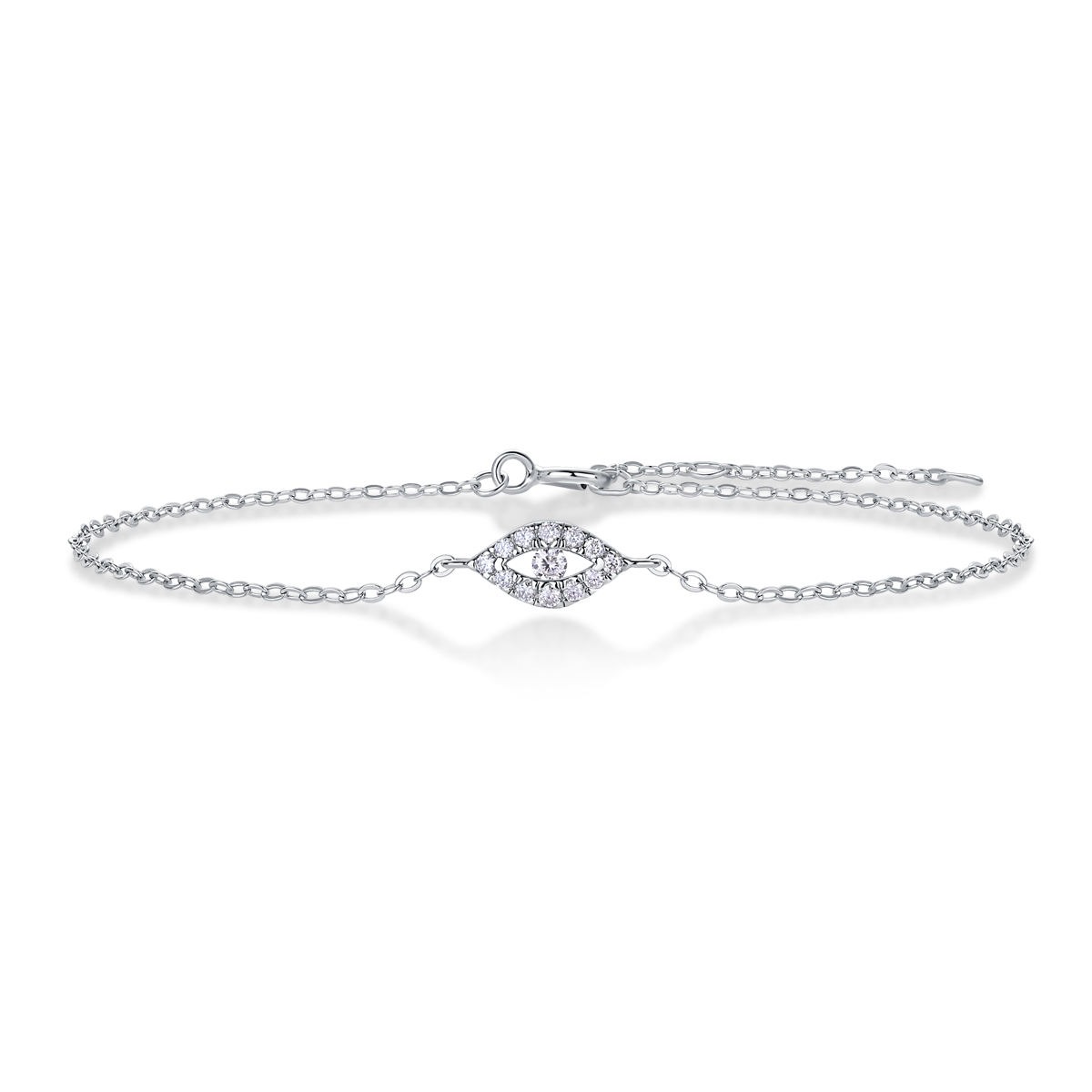 Fashion 925 Sterling Silver VVS Moissanite Diamond Iced Out Lucky Link Bracelet For Valentine