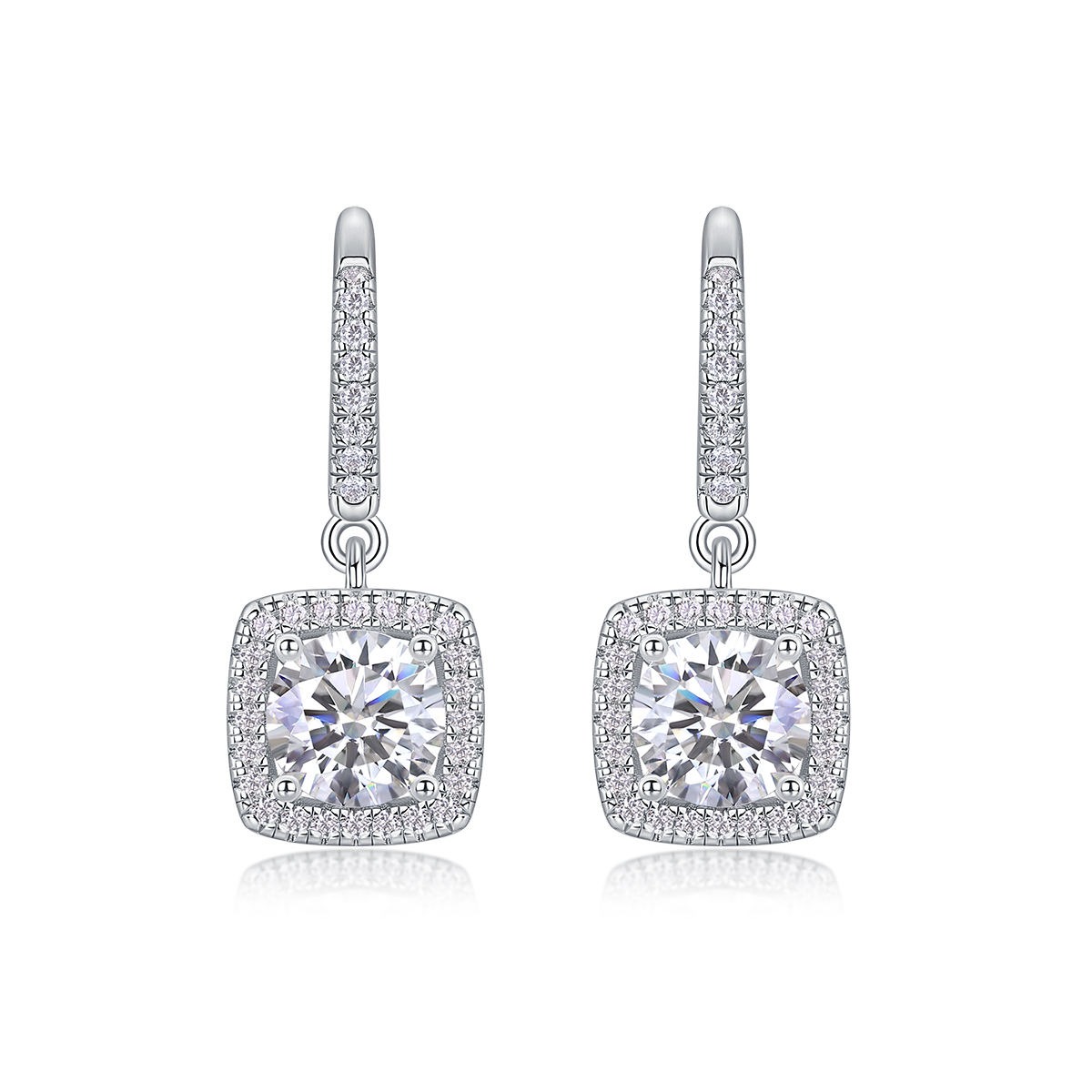 Moissanite S925 sterling silver earrings - Image 2