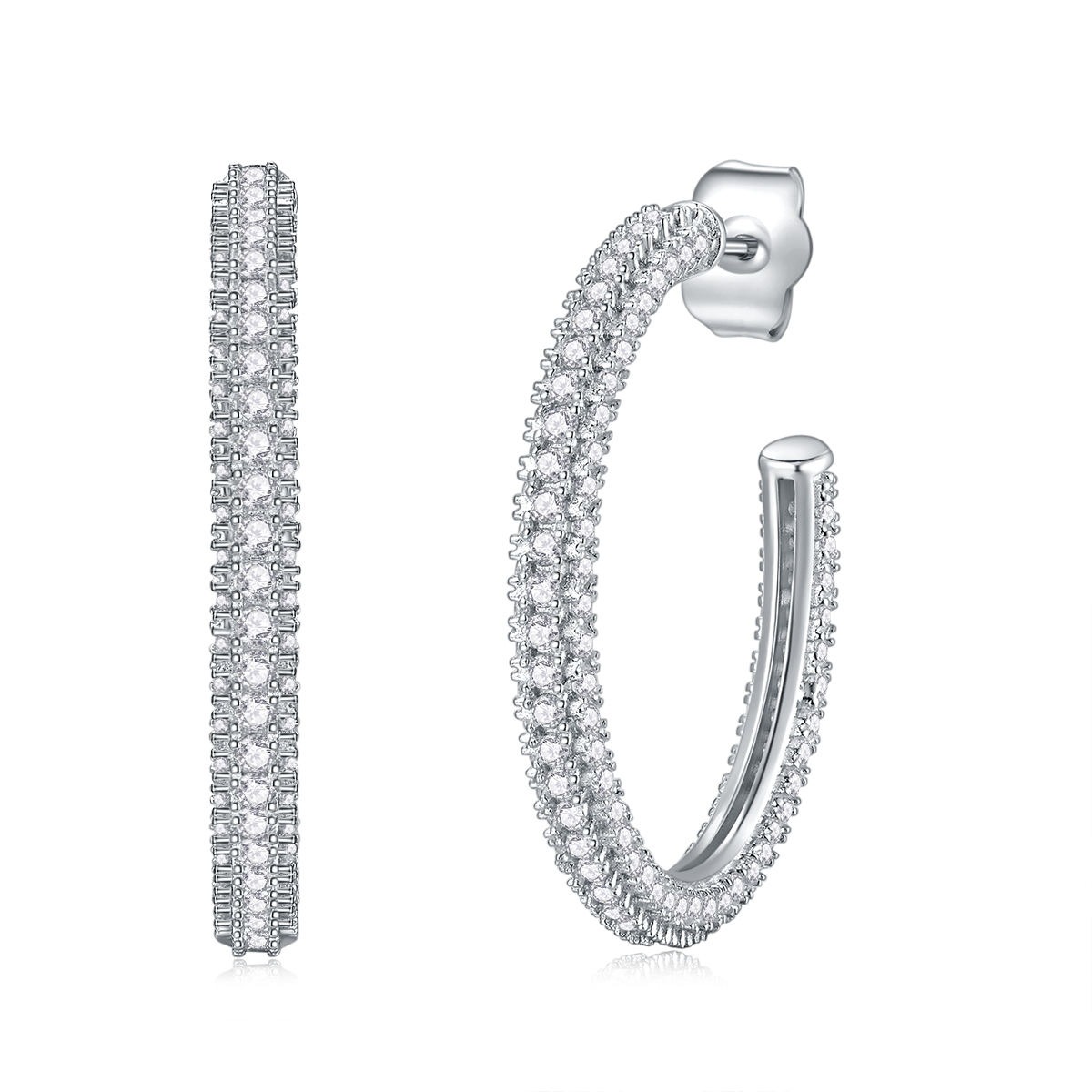 Moissanite S925 sterling silver earrings