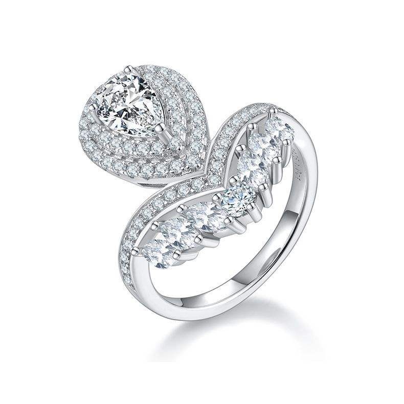 S925 sterling silver moissanite ring - Image 3