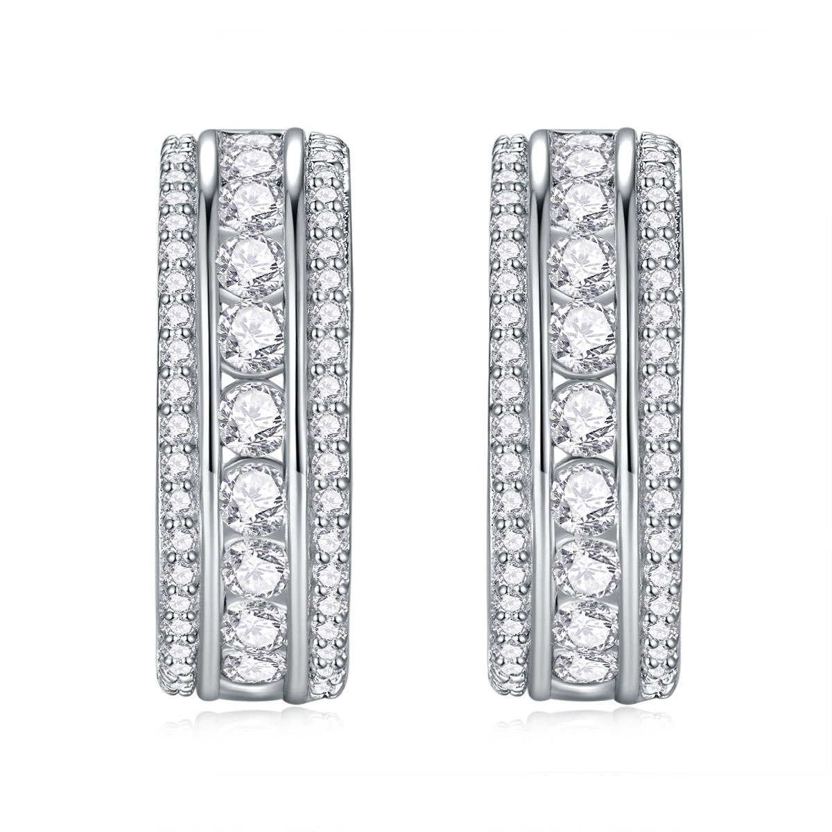 Moissanite S925 sterling silver earrings - Image 2