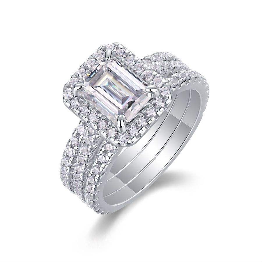 Moissanite Women's Ring 925 Sterling Silver