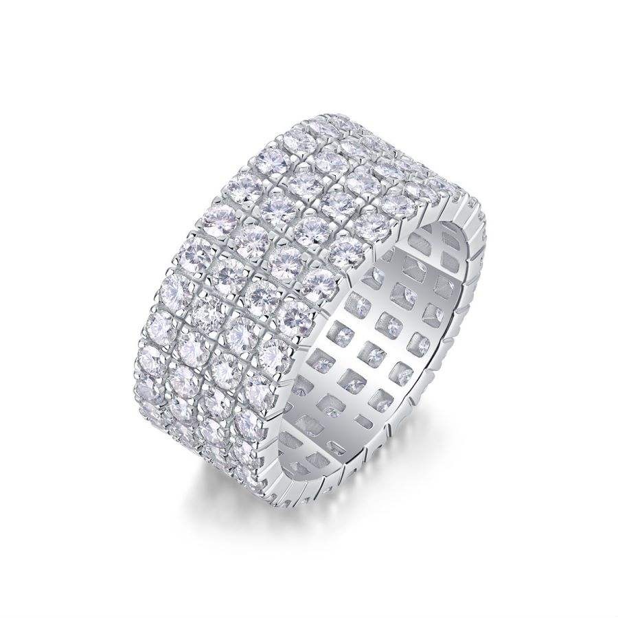 Moissanite Ring S925 Sterling Silver Men's