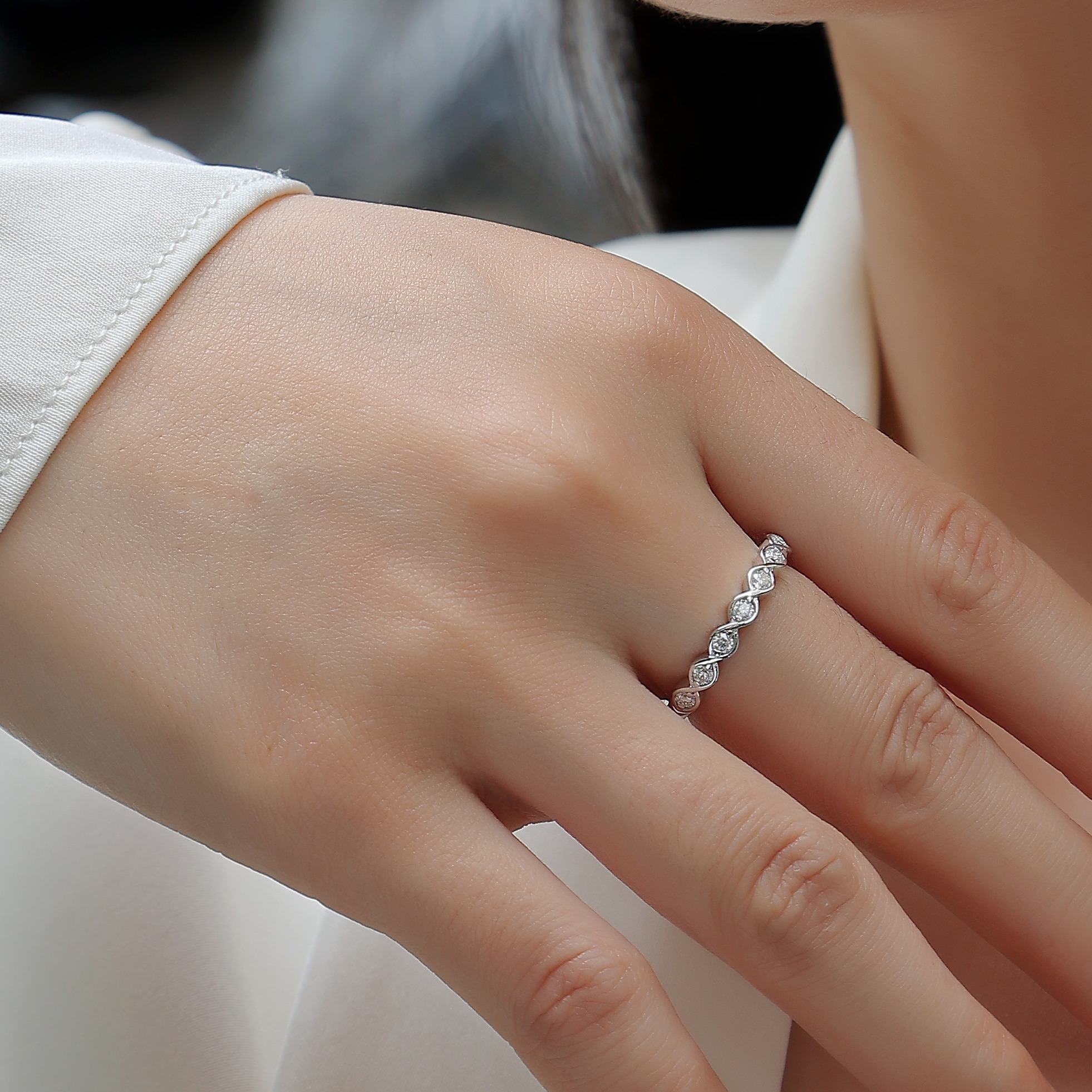 S925 Sterling Silver Moissanite Engagement Diamond Ring Moissanite Wedding Ring With GRA Certificate - Image 6