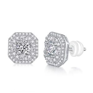 Moissanite S925 sterling silver earrings