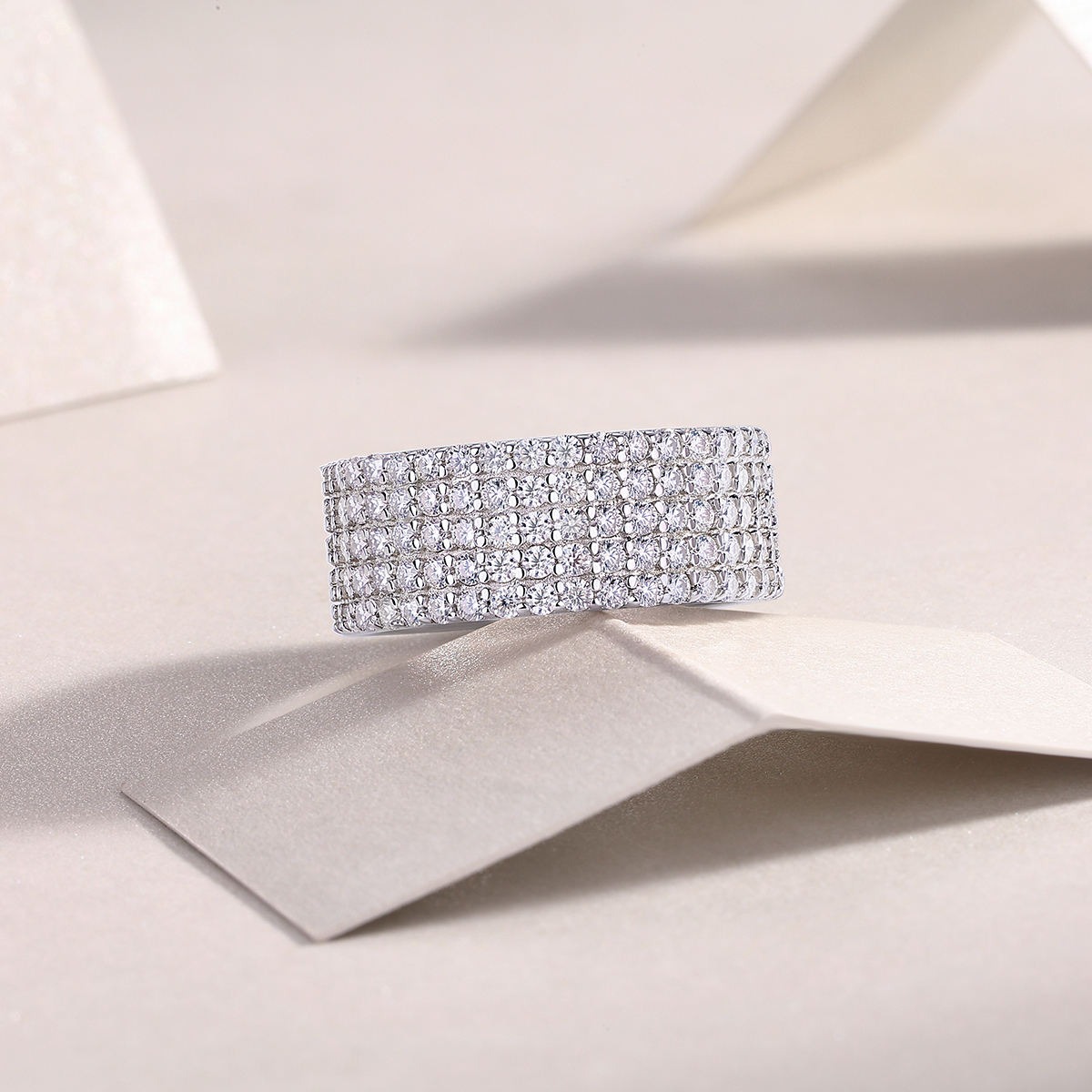 Women Mossinate Diamond Jewelry 925 Sterling Silver Ring 1ct Carat Diamond Moissanite Ring - Image 6