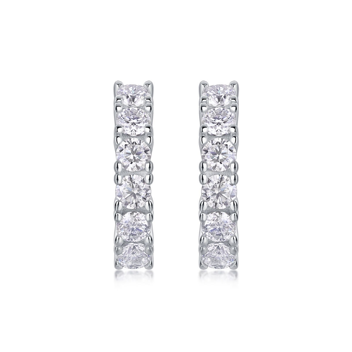 Moissanite S925 sterling silver earrings - Image 2