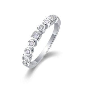 S925 Silver Often Accompanies The Ring Moisanne Stone Set Close Finger Jewelry Custom D Color Engagement Ring