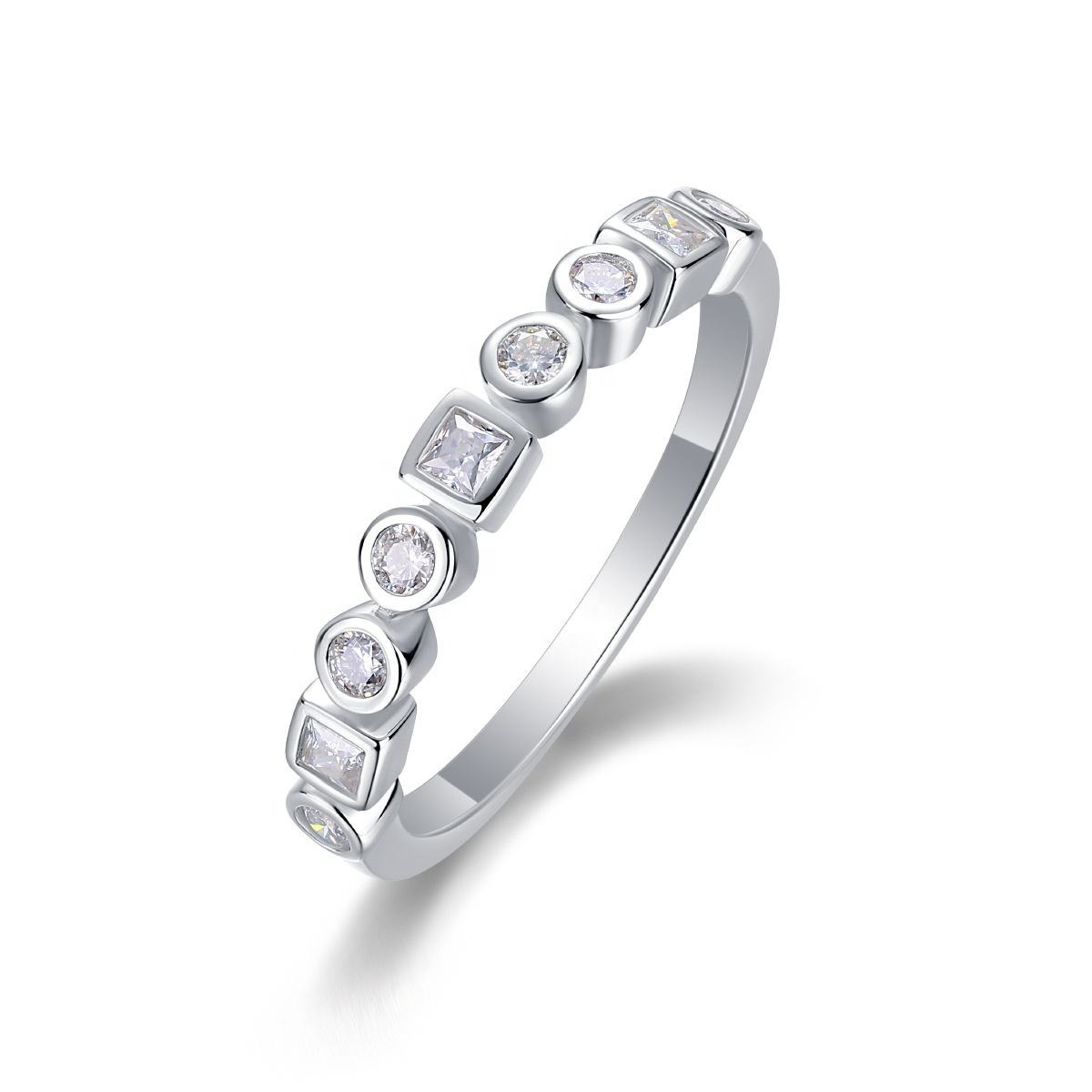 S925 Silver Often Accompanies The Ring Moisanne Stone Set Close Finger Jewelry Custom D Color Engagement Ring