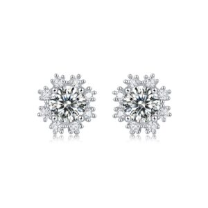 Moissanite S925 sterling silver earrings