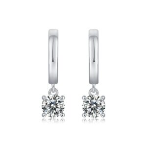 0.1CT Moissanite S925 Sterling Silver Earrings