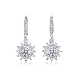 Moissanite S925 sterling silver earrings