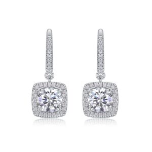 Moissanite S925 sterling silver earrings