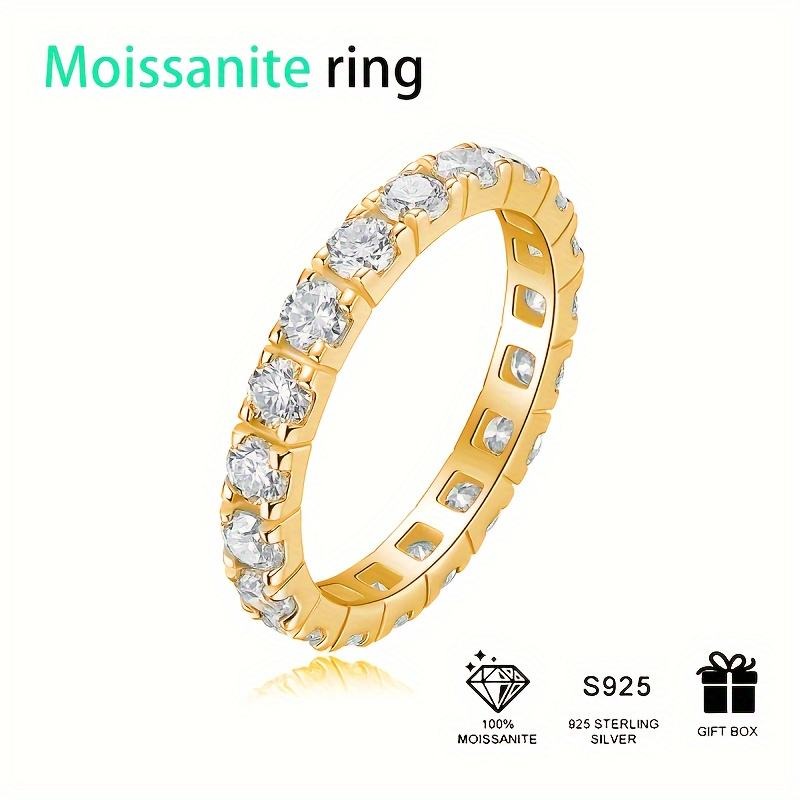 High Quality 925 Silver Women Moissanite Diamond Engagement Solitaire Rings Gold Moissanite ring - Image 3