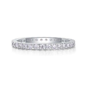 S925  Moissanite Eternity Ring Silver Jewelry Women Gift Party Sterling Stone Wedding Technology party